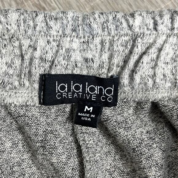 LA LA LAND CREATIVE CO Heathered Gray Jogger Pants Women’s Size Medium - Picture 2 of 8